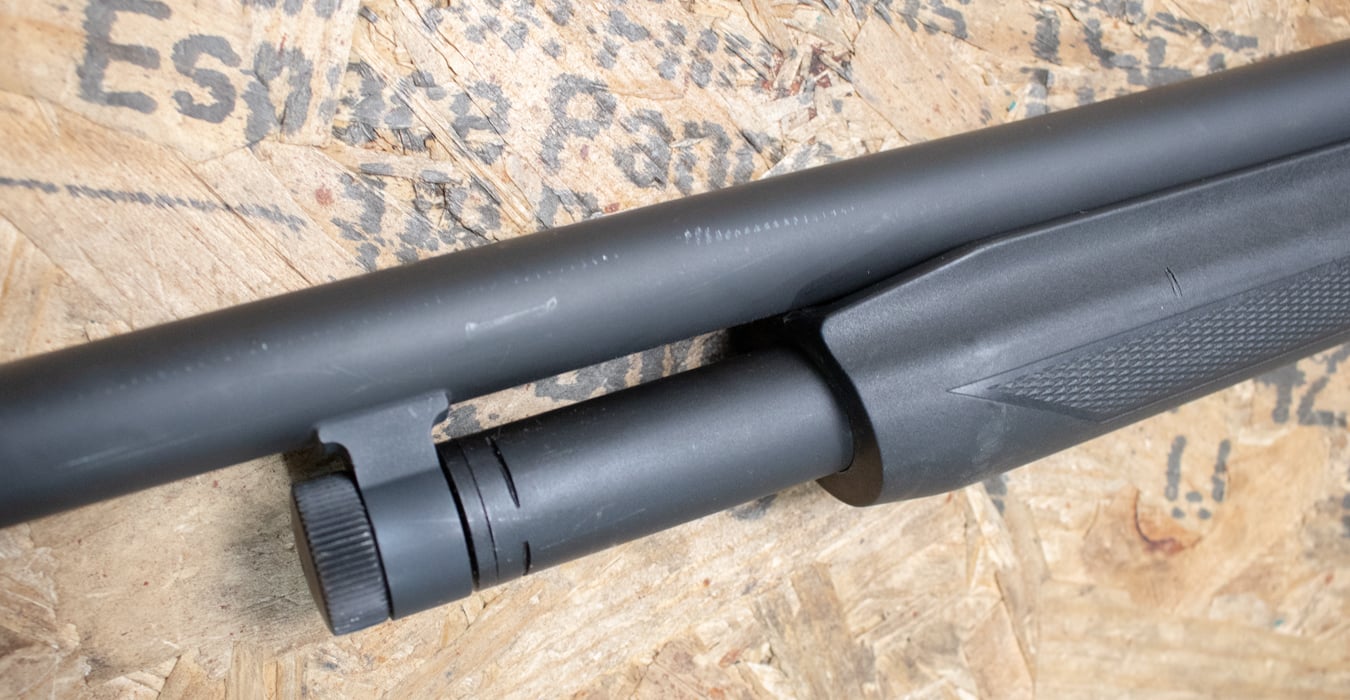 MOSSBERG 500 12 Gauge Police Trade-In Shotgun with Synthetic Stock, Scope Mount, and Rifled Barrel